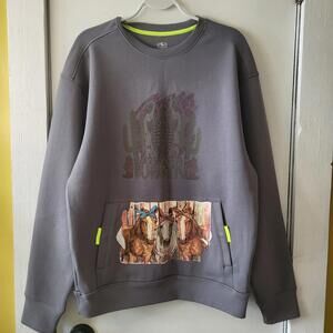 Athletic Works graphic sweatshirt with a cowgirl and horse design women's Small